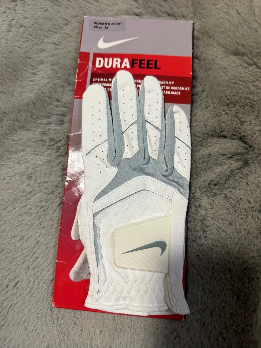 Nike White Dura Feel Golf Glove - Women's Size M